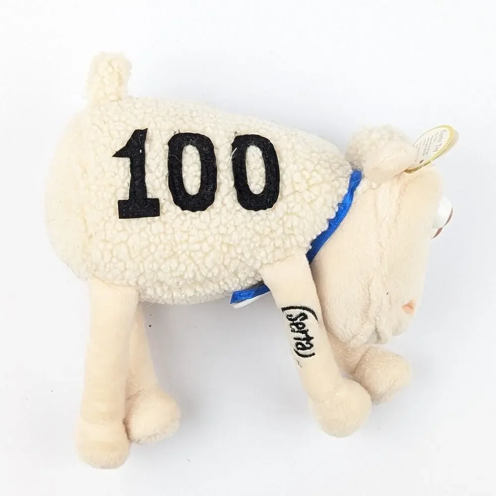 Serta Sheep Plush #100 Advertising Collectible Brown Eyes 
